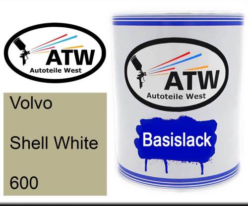 Volvo, Shell White, 600: 1L Lackdose, von ATW Autoteile West.